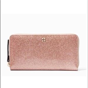 KateSpade Rosegold Zip Around Wallet